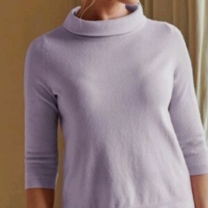 Pure Collection Cashmere Sweater‎ Lavender Bardot Cowl Neck